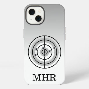 Shooting Target Gun Lover Monogram  iPhone 13 Case