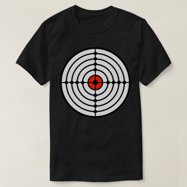 Shooting target with Red Bullseye T-Shirt (Design Front)