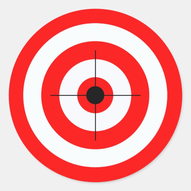 Shooting Targets High Visibility Bright Colourful Classic Round Sticker (Front)