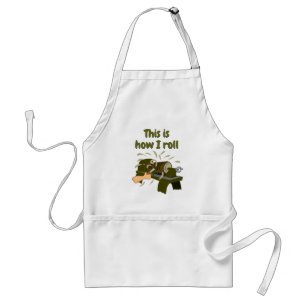 Shop Apron for Woodturner How I Roll Lathe Cartoon