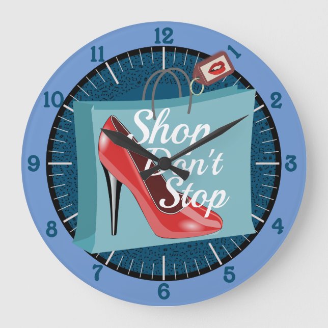 Shop Don't Stop Store Decor Large Clock (Front)
