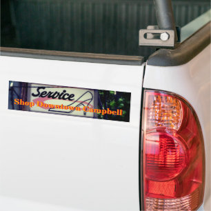 Shop Downtown Campbell Vintage Sign Bumper Stick Bumper Sticker