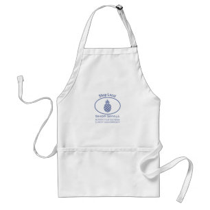 Shop Local, Shop Small blue pineapple Standard Apron
