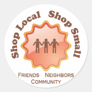 Shop Local, Shop Small Classic Round Sticker