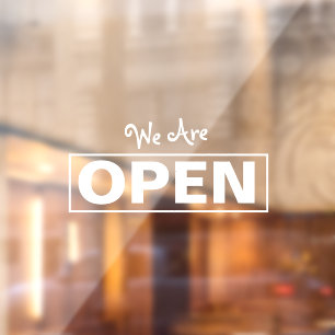 Shop Open Window Cling