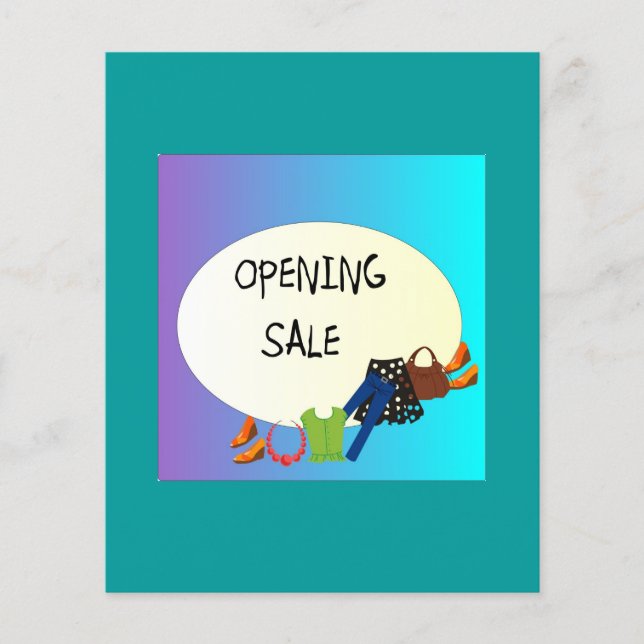 Shop Opening Sale> Flyer (Front)