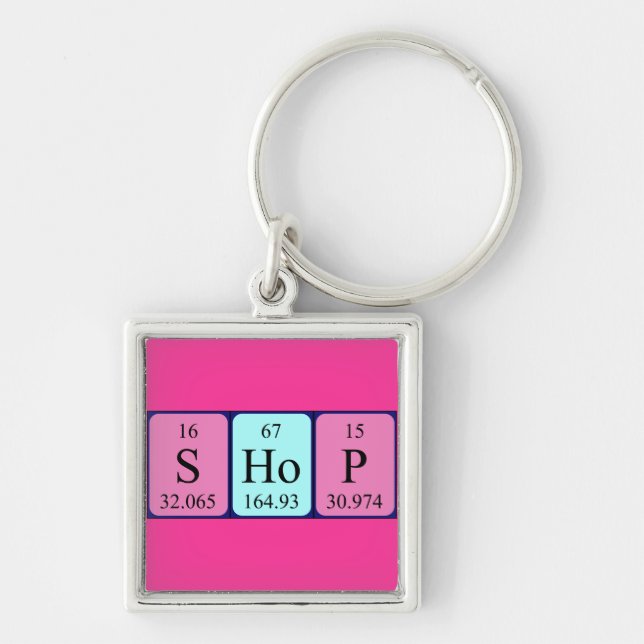 Shop periodic table keyring (Front)