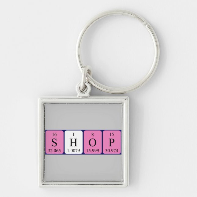 Shop periodic table keyring (Front)