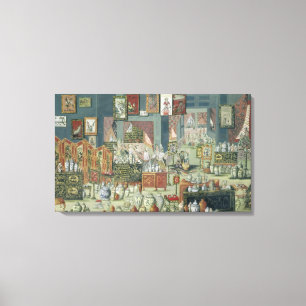 Shop Selling Chinese Goods, mid-18th century (cera Canvas Print