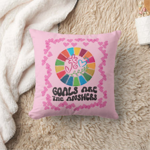 Shop Sustainable. Live Intentionally. Global Goals Throw Pillow