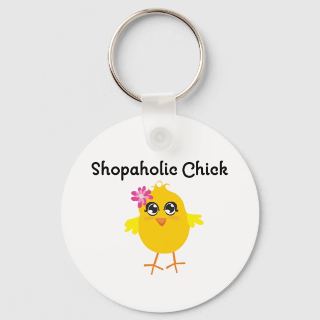 Shopaholic Chick Keychain (Front)