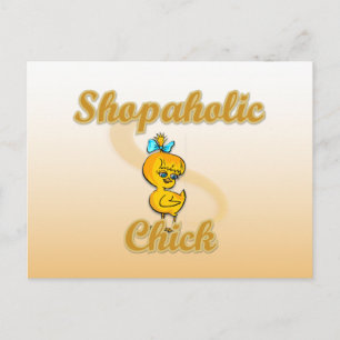 Shopaholic Chick Postcard