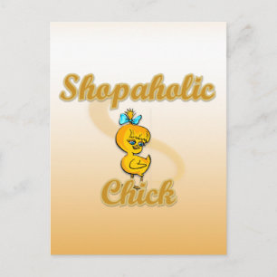 Shopaholic Chick Postcard