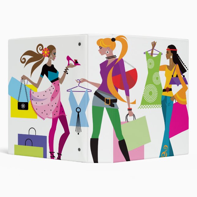 shopaholic chicks/girls notebook binder (Background)