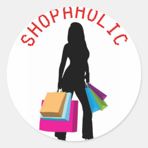 SHOPAHOLIC CLASSIC ROUND STICKER
