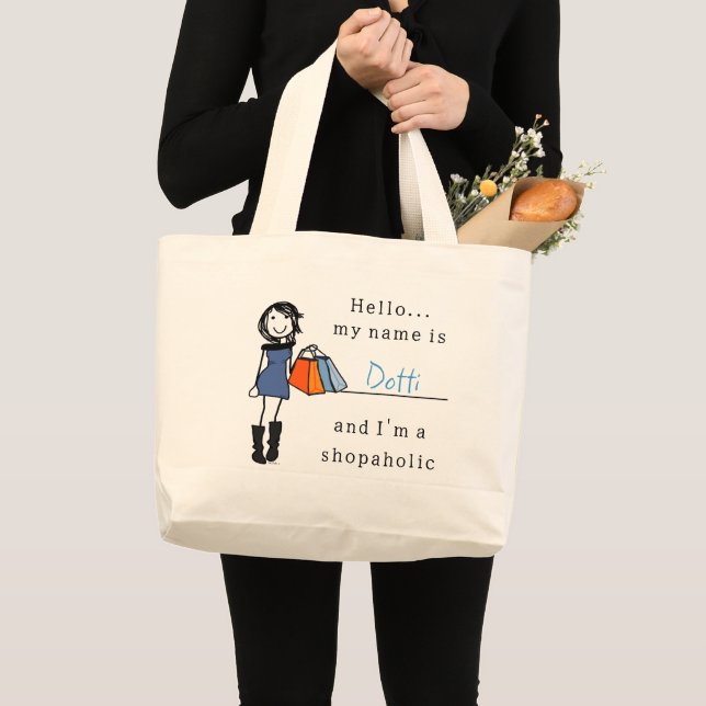 Shopaholic Tote Shopping Bag (Front (Product))