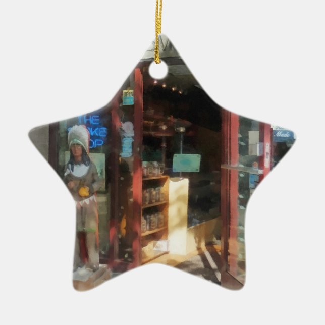 Shopfronts - Smoke Shop Ceramic Ornament (Front)