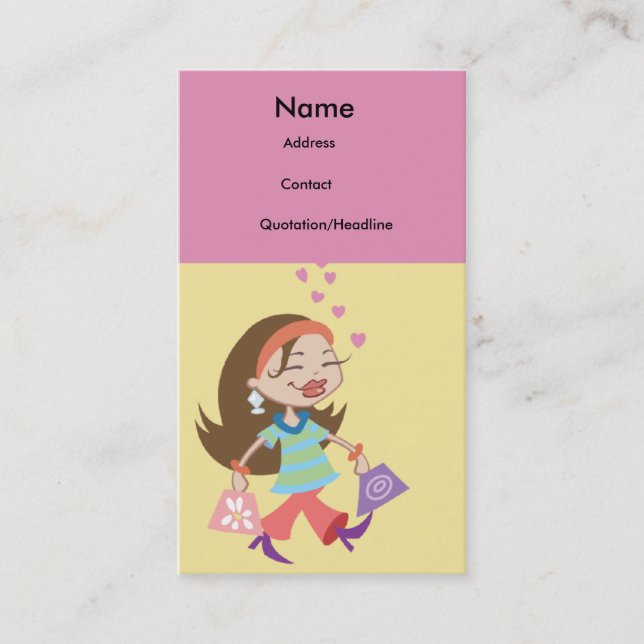 Shopper business card (Front)