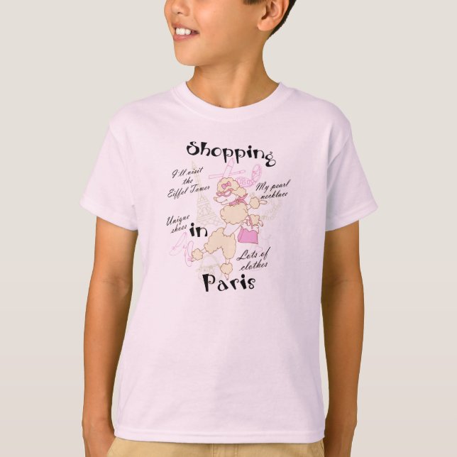 Shopping à Paris T-Shirt (Devant)