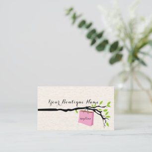 shopping bag, boutique  business card design