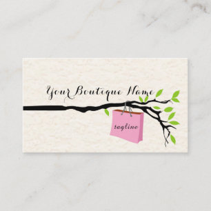 shopping bag, boutique l business card design
