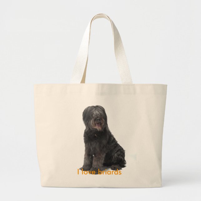 Shopping bag I love briards (Front)