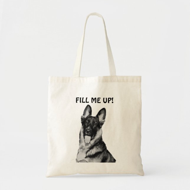 Shopping Bag with German Shepherd Portrait (Front)
