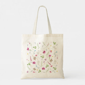 shopping bag with wild flowers