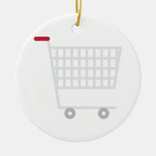Shopping Cart Ceramic Ornament