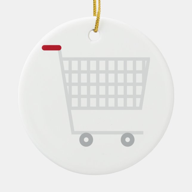 Shopping Cart Ceramic Ornament (Front)
