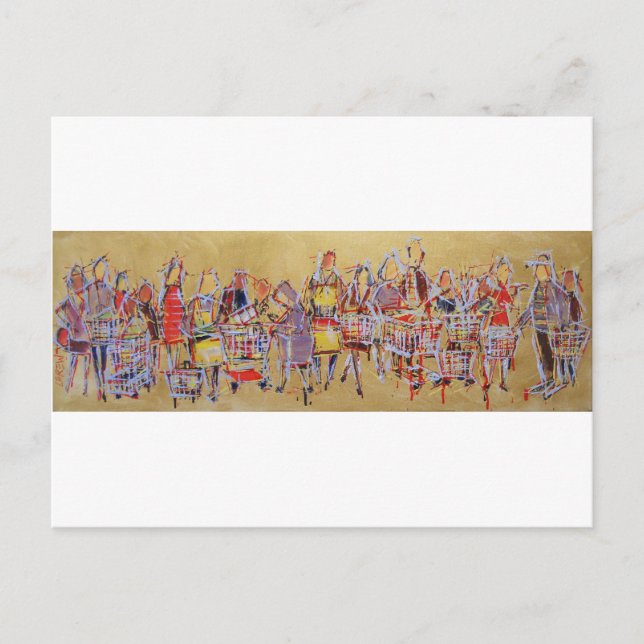 Shopping Cart Tango stock the kitchen retro dance Postcard (Front)