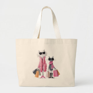 Shopping Cats Cloth Tote Bag
