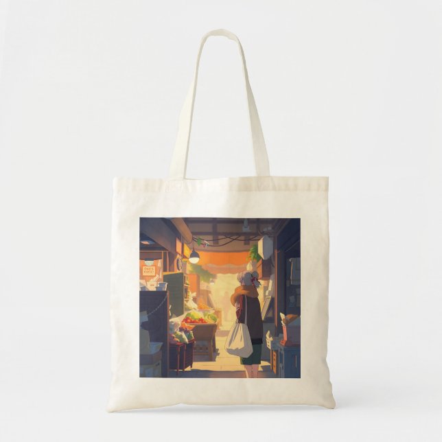 Shopping cloth bag. tote bag (Front)