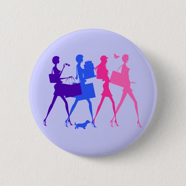 Shopping Divas 2 Inch Round Button (Front)