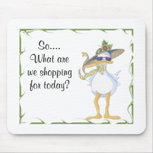 Shopping Duck Mouse Pad