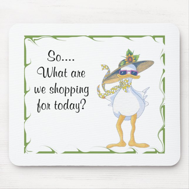 Shopping Duck Mouse Pad (Front)