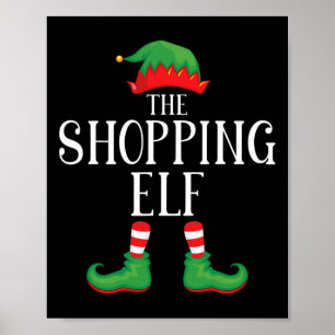 Shopping Elf Matching Group Xmas Funny Family Chri Poster