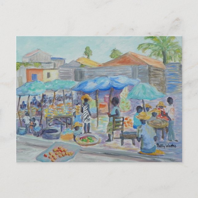 SHOPPING EN HAÏTI Carte postale (Devant)