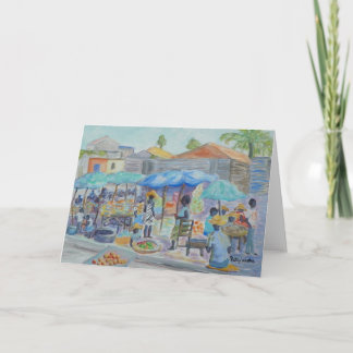 SHOPPING IN HAITI Greeting Card