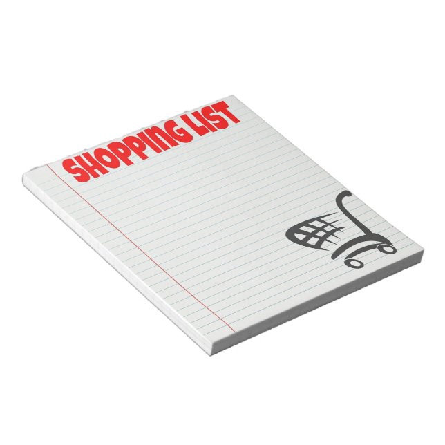 Shopping List Notepad (Angled)