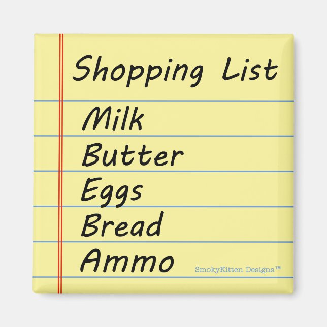 Shopping List - The Essentials Magnet (Front)