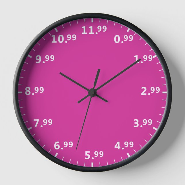 Shopping Lover Clock - Love to Shop Shopper Time (Front)