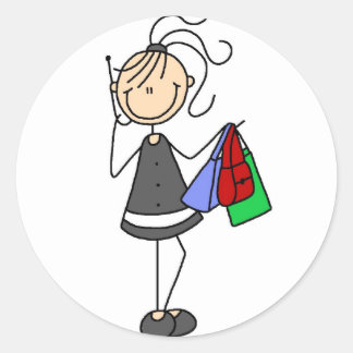 Shopping On Cellphone Sticker