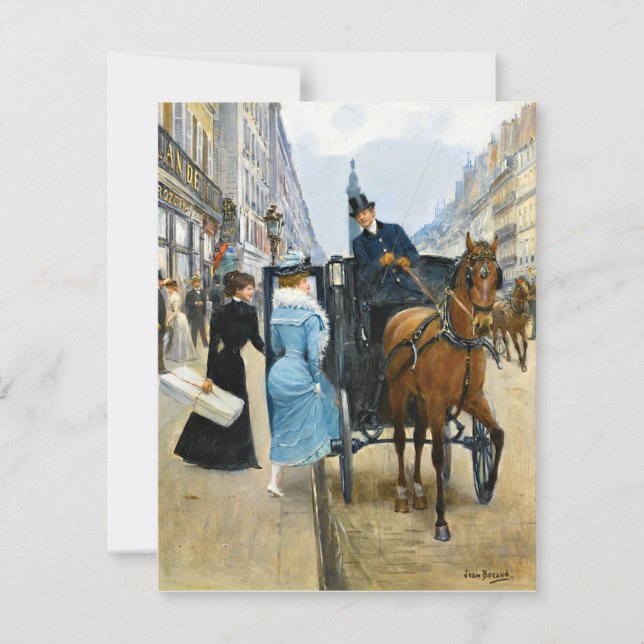 Shopping on the Rue de la Paix, fine art Card (Front)