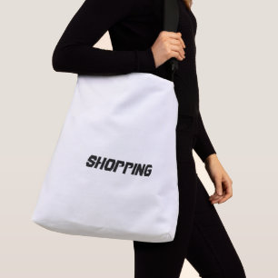 Shopping Printed Black Colour Text Bridesmaid gift Crossbody Bag