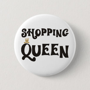 shopping queen 2 inch round button