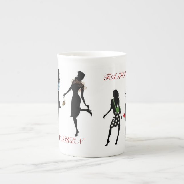 SHOPPING QUEEN COLLECTION BONE CHINA MUG (Front)