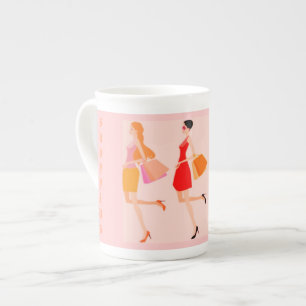 SHOPPING QUEEN COLLECTION BONE CHINA MUG