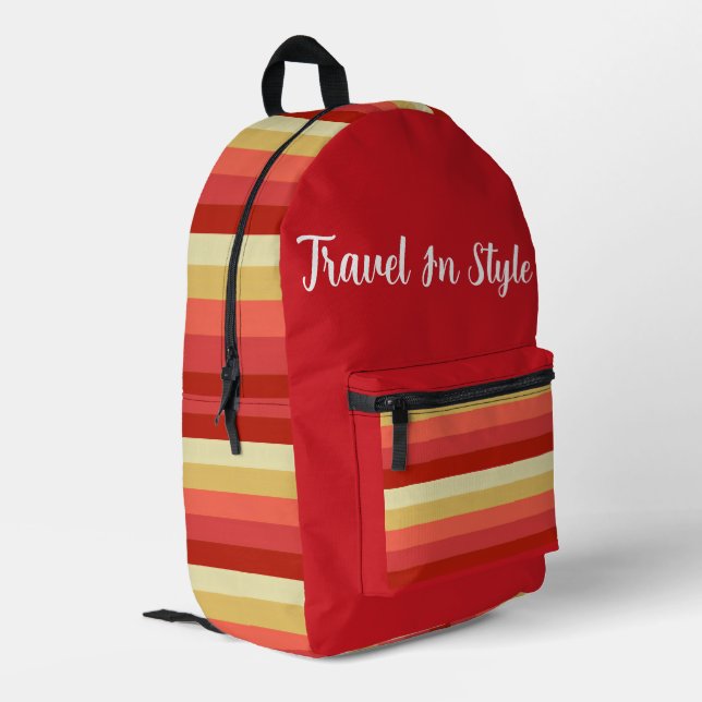 Shopping Queen Collection - Ladies  Printed Backpack (Back Corner Left)