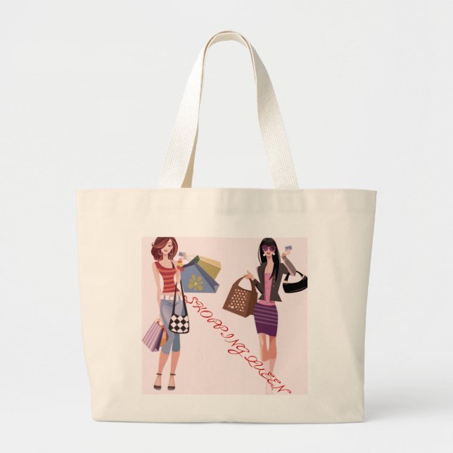 SHOPPING QUEEN COLLECTION LARGE TOTE BAG (Front)